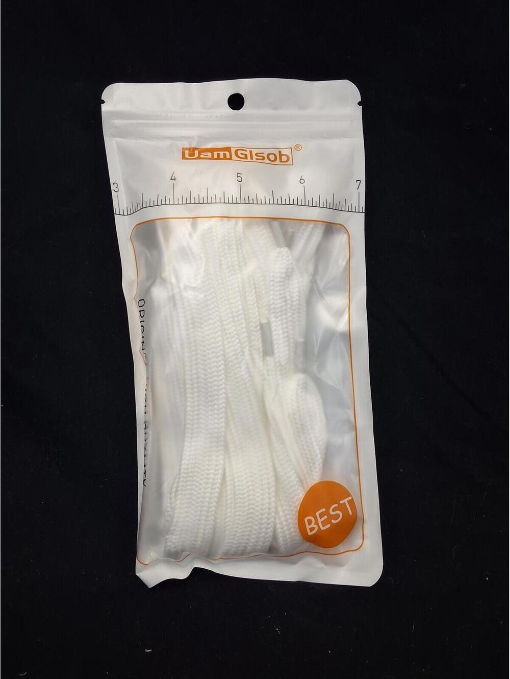 Durable White Braided Shoelaces - 54 in - 140 cm